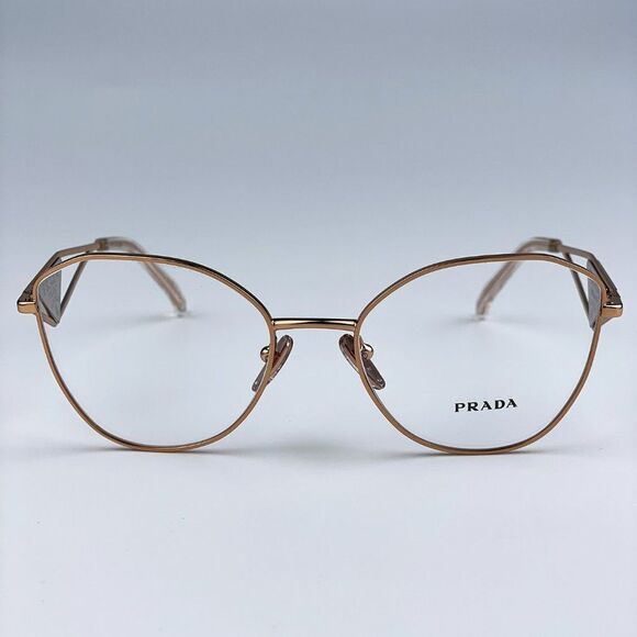 NEW Prada PR52ZV ZVF1O1 Pink Gold Cat Eye Women Eyeglasses - Picture 1 of 13